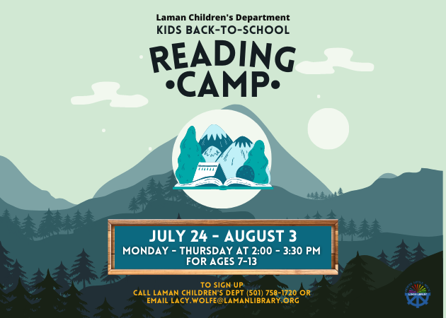 Get Ready for Back-to-School with Laman Library’s Two-Week Free Reading Camp