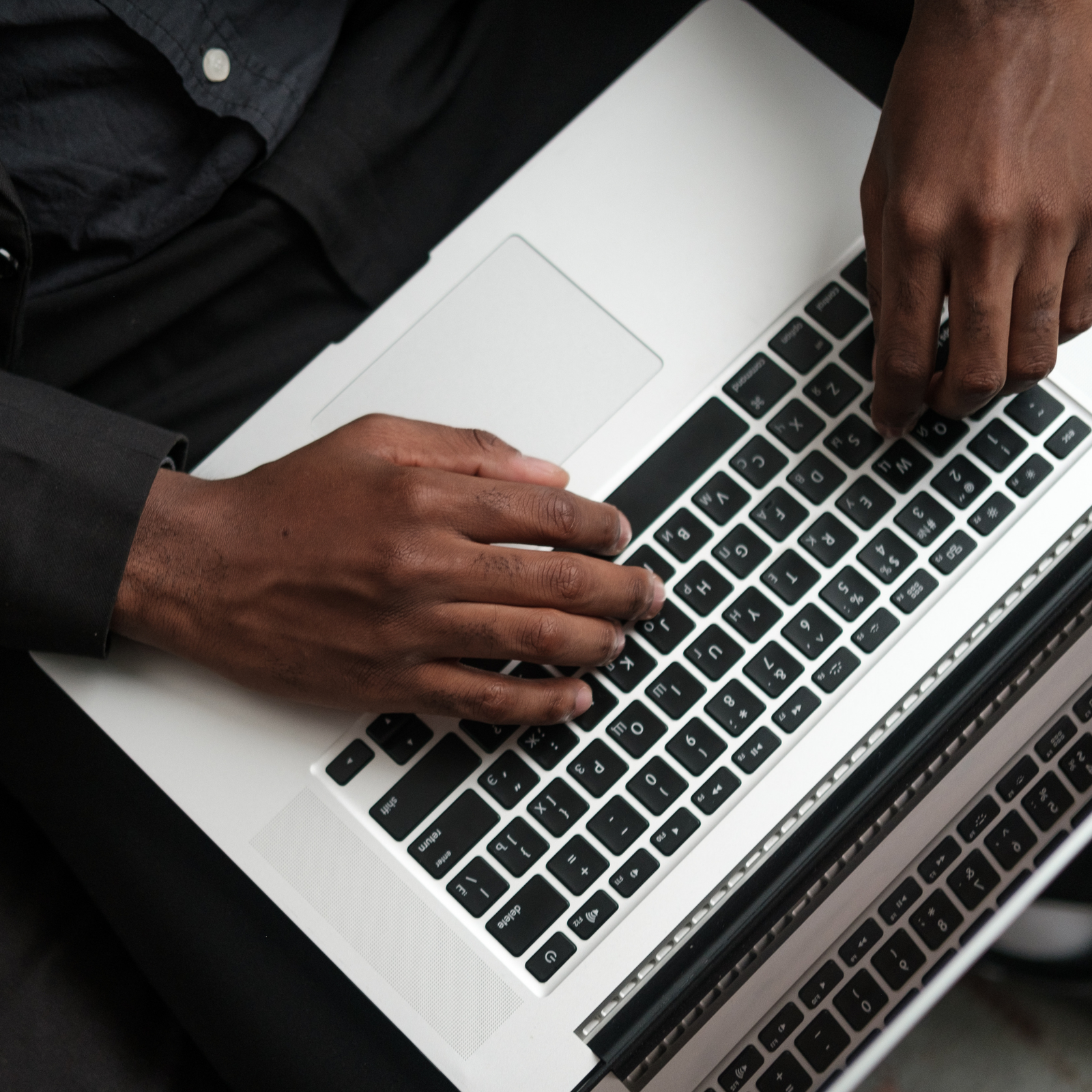 A close-up of a laptop keyboard.