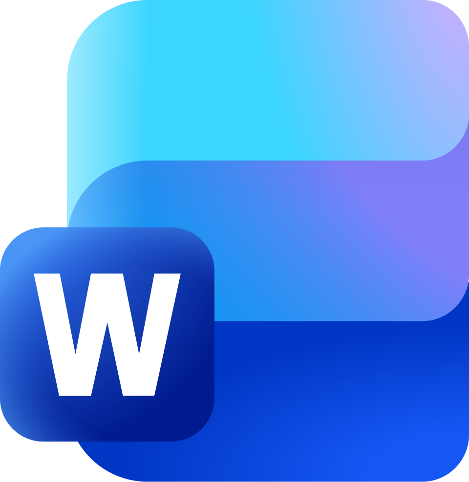 Microsoft Word logo.