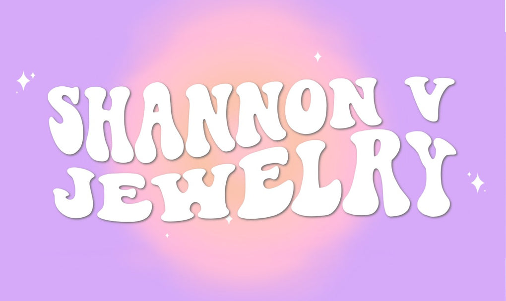 Shannon Jewelry logo on a pastel gradient background
